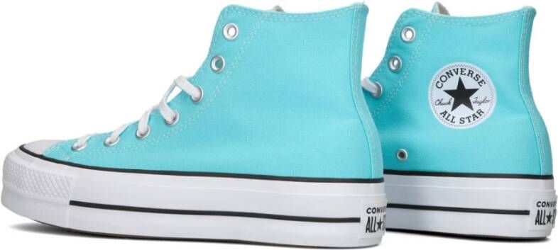 Converse Blauwe Canvas Hoge Sneakers Blue Dames