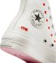Converse Stijlvolle witte rode hart sneakers (W) Wit Dames - Thumbnail 2