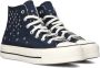 Converse Donkerblauwe Hoge Sneakers met Plateauzool Blue Dames - Thumbnail 3