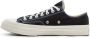 Comme des Garçons Play Zwarte Canvas Sneaker met Rood Hart Black Unisex - Thumbnail 3