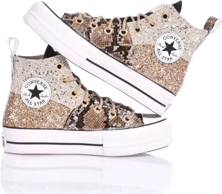 Converse Handgemaakte Champagne Gouden Sneakers Multicolor Dames