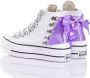 Converse Handgemaakte Witte Paarse Sneakers Multicolor Dames - Thumbnail 3