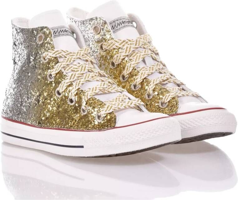Converse Handgemaakte Zilver Goud Sneakers Multicolor Dames