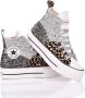 Converse Handgemaakte Zilver Wit Zwart Sneakers Multicolor Dames - Thumbnail 3