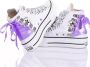 Converse Paarse Platform Sneakers Ambachtelijk Unieke Stijl - Thumbnail 2