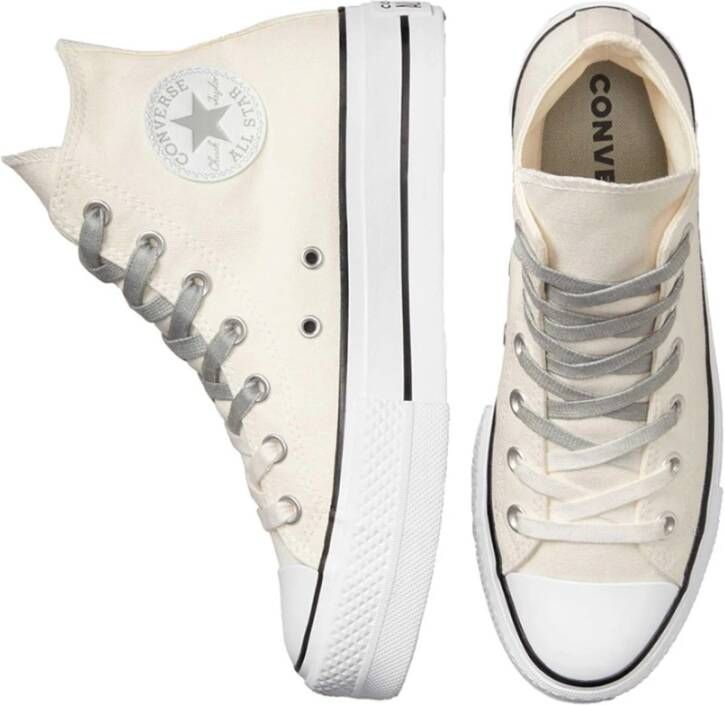 Converse Hoge Beige Canvas Sneakers voor Dames Beige Dames