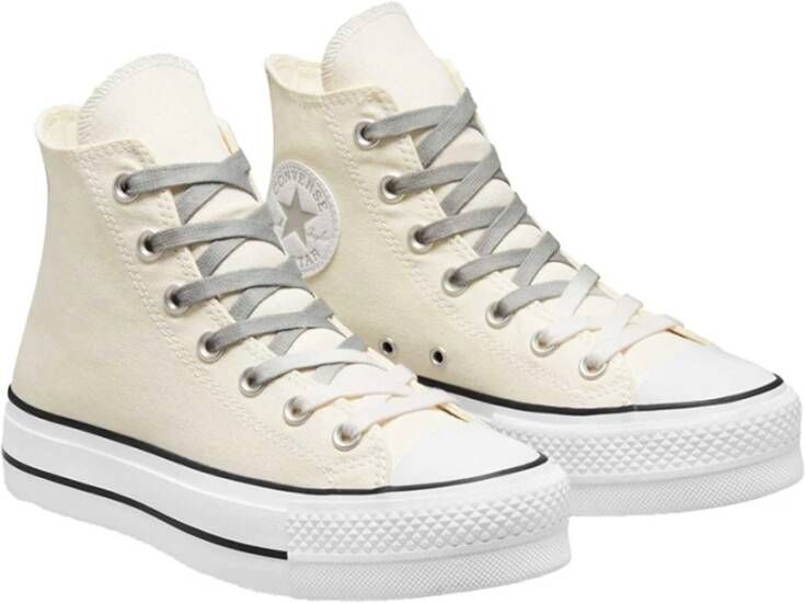 Converse Hoge Beige Canvas Sneakers voor Dames Beige Dames