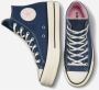 Converse Blauwe Hoge Sneaker Chuck Taylor All Star Lift Hi - Thumbnail 12