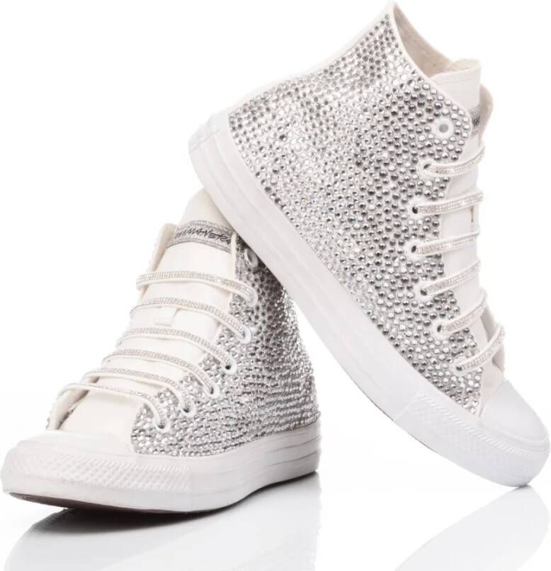 Converse Handgemaakte Zilveren Sneakers voor Vrouwen Gray Dames