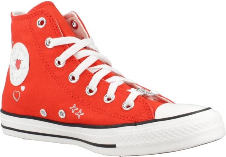 Converse Hoge Top Mode Sneakers Red Dames