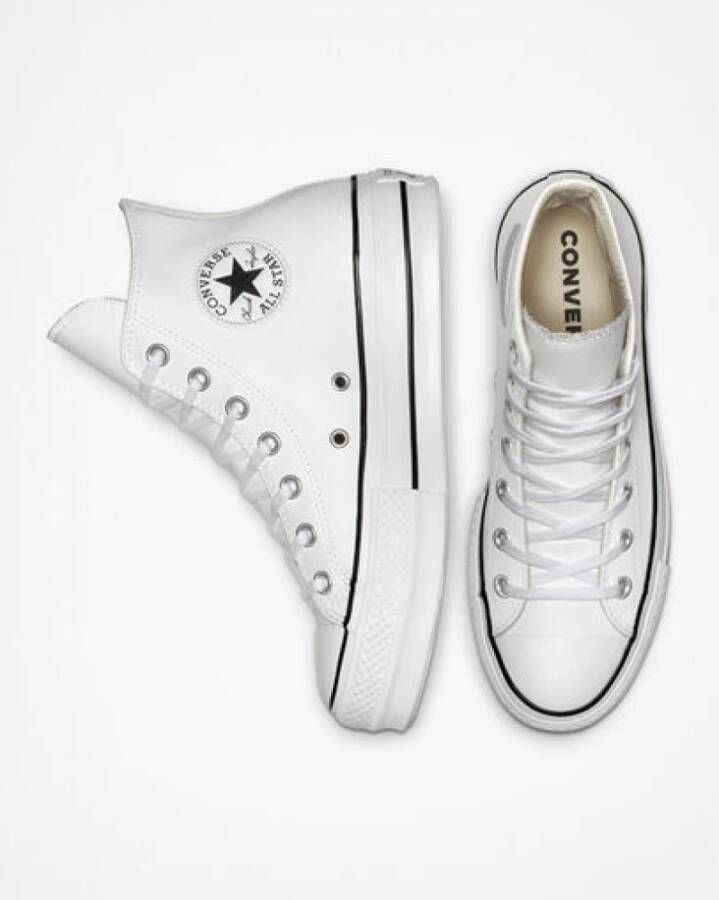 Converse Chuck Taylor All Star Platform High Leather Dames Schoenen White  Textil Foot Locker - Schoenen.nl