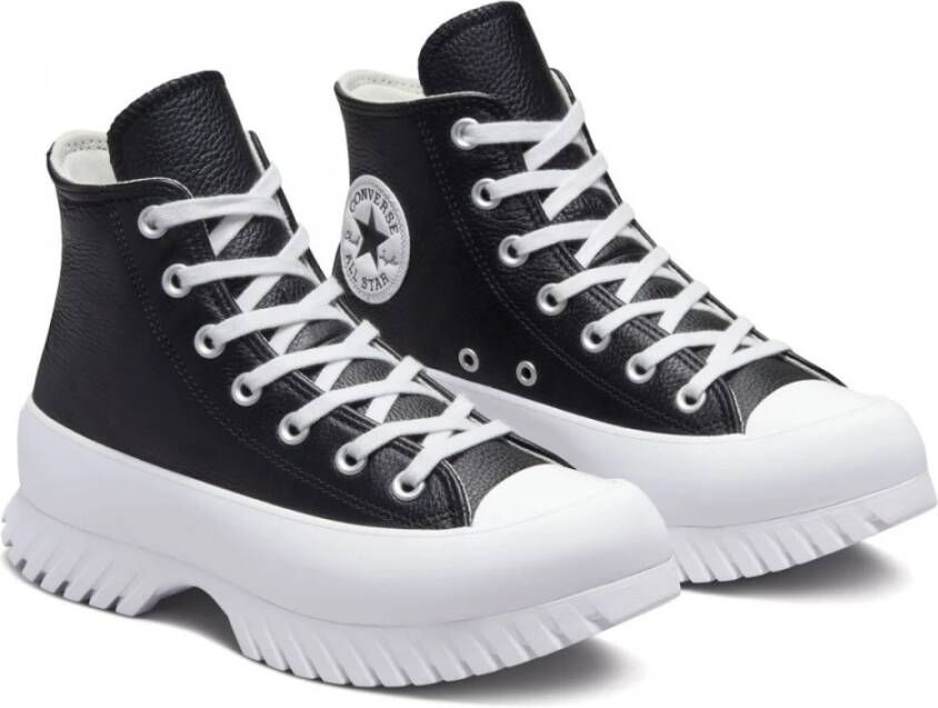 Converse Lugged Leren Sneakers Zwart Dames