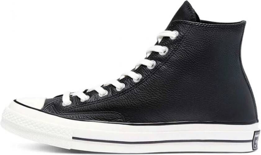 Converse Chuck 70 Leather Hi Black Egret Sneakers Zwart Heren