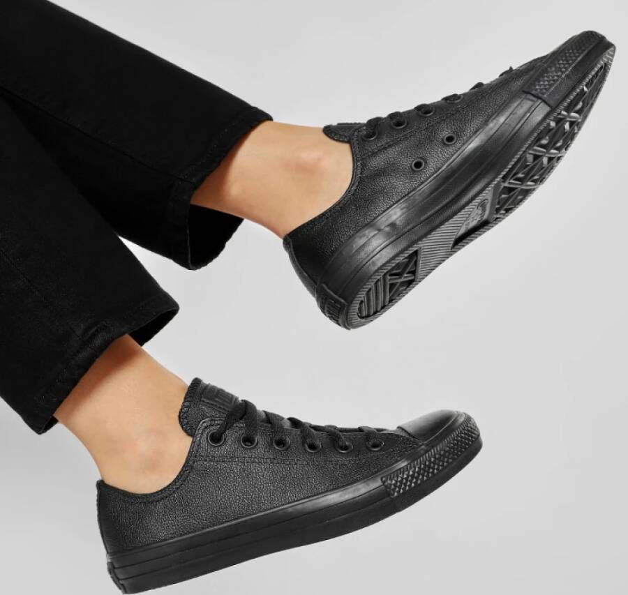 Converse Monochrome Tutta Nera Lage Sneakers Zwart Unisex