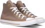 Converse Taupe Herringbone High Top Sneakers Beige Dames - Thumbnail 7