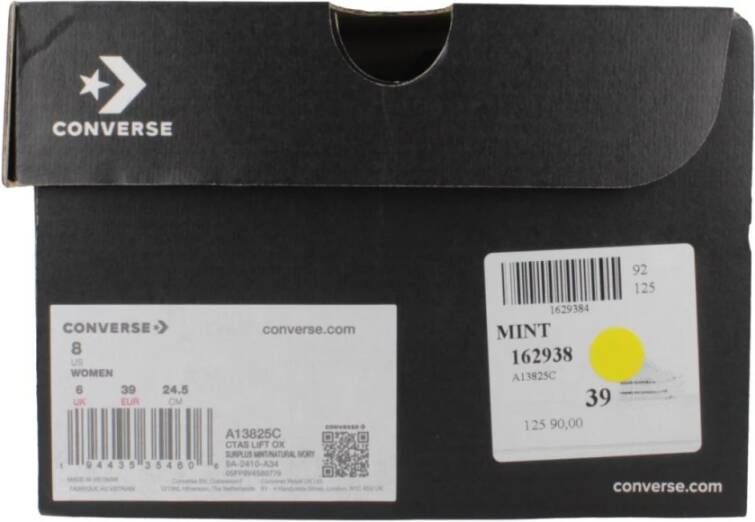 Converse Verhoogde Canvas Sneakers Green Dames