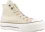 Converse Chuck Taylor All Star Lift Hi Sneakers Leren Sneaker Dames Beige - Thumbnail 8