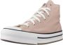 Converse Verhoogde Stoffige High-Top Sneakers Pink Dames - Thumbnail 5