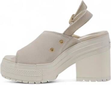 Converse Witte Leren Plateau Sandalen