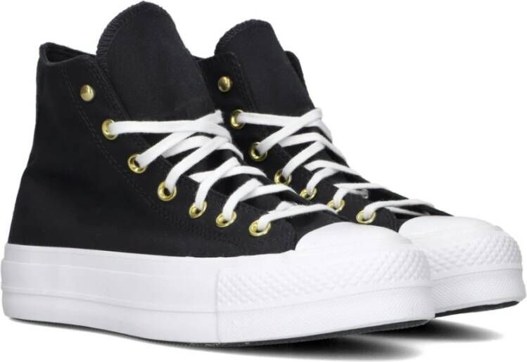 Converse Zwarte Hoge Sneakers Lift Platform Black Dames