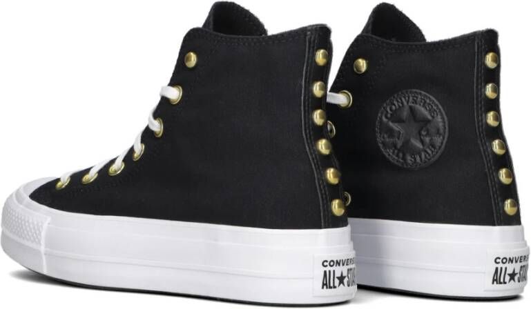 Converse Zwarte Hoge Sneakers Lift Platform Black Dames