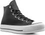 Converse Zwarte leren platform sneakers Black Dames - Thumbnail 4