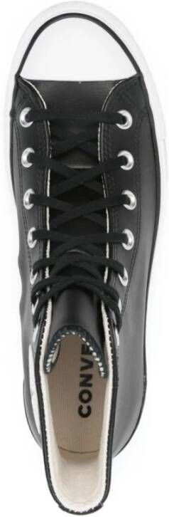 Converse Zwarte Leren Sneakers Black Heren