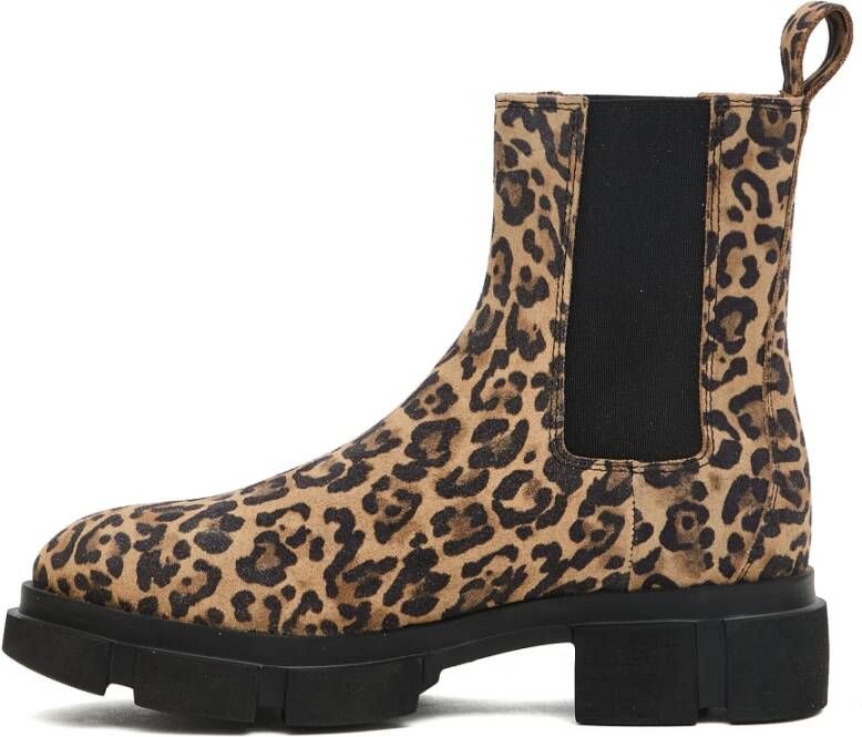 Copenhagen Shoes Beige Luipaardprint Enkellaarzen