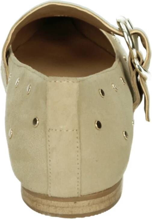 Copenhagen Shoes Beige Suède Ballerina Schoenen