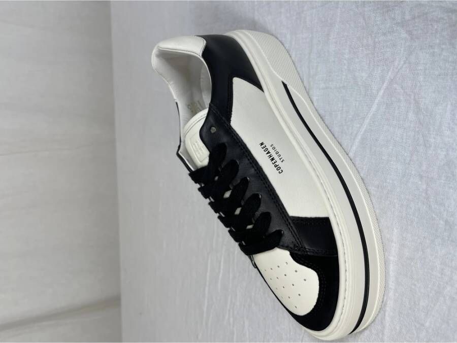 Copenhagen Shoes Leren Mix Dames Sneaker Zwart Wit White Dames