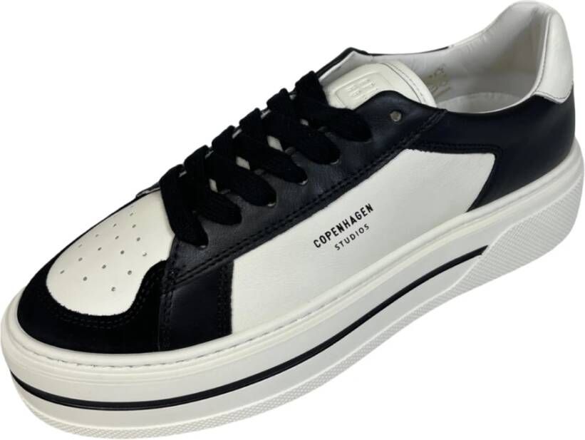 Copenhagen Shoes Leren Mix Dames Sneaker Zwart Wit White Dames