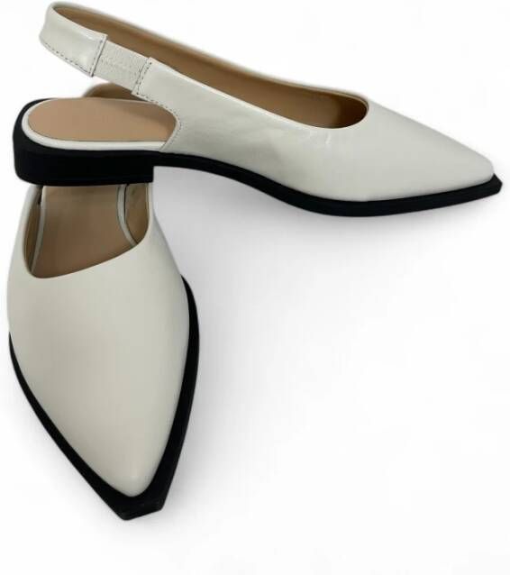 Copenhagen Shoes Leren Slingpumps Room Puntige Neus Beige Dames