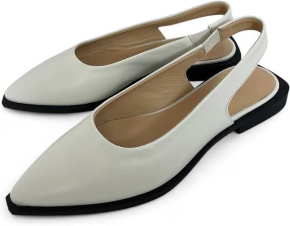 Copenhagen Shoes Leren Slingpumps Room Puntige Neus Beige Dames