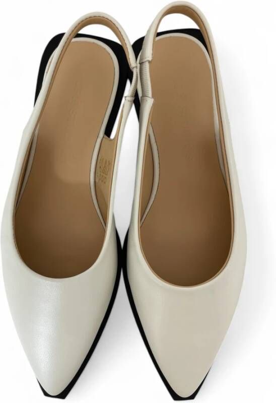 Copenhagen Shoes Leren Slingpumps Room Puntige Neus Beige Dames