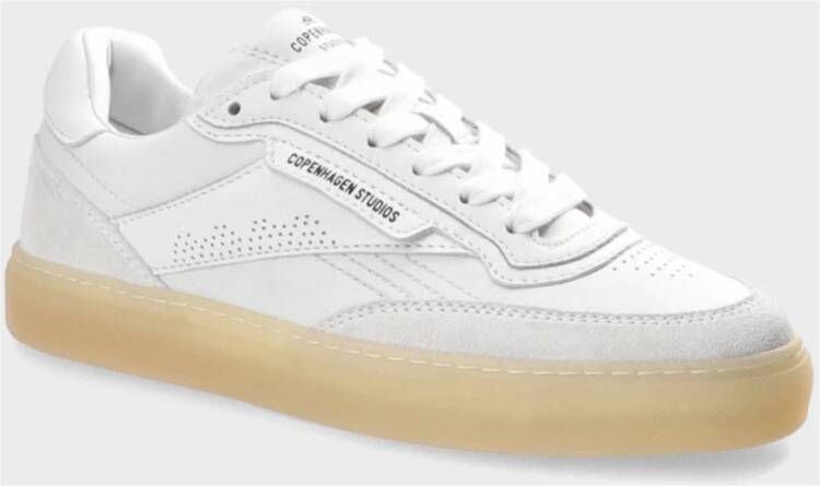 Copenhagen Shoes Retro Leren Mix Sneakers Wit Crème