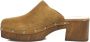 Copenhagen Shoes Veloursleren Klompen met Elegante Studs Brown Dames - Thumbnail 6