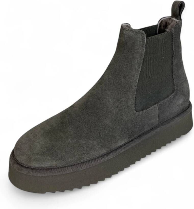 Copenhagen Shoes Suède Chelsea Boots Black Heren
