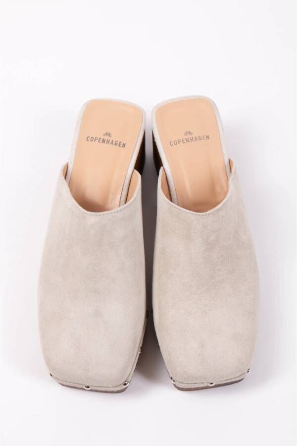 Copenhagen Shoes Veloursuede Offwhite Klompen Gray Dames