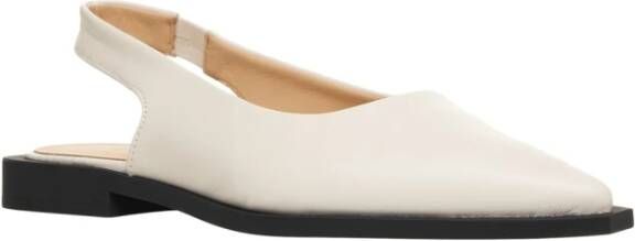 Copenhagen Shoes Witte Ballerina's Elegante Leren Schoenen White Dames