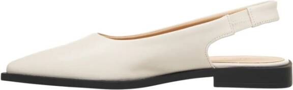 Copenhagen Shoes Witte Ballerina's Elegante Leren Schoenen White Dames