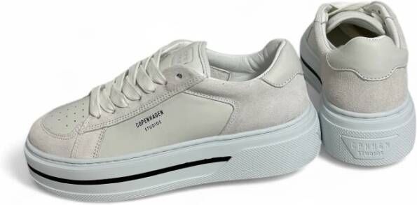 Copenhagen Shoes Witte leren mix sneakers met logodetails Multicolor Dames