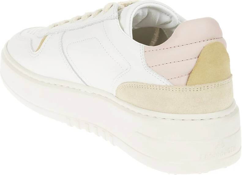 Copenhagen Shoes Witte Leren Sneaker met Ronde Neus White Dames