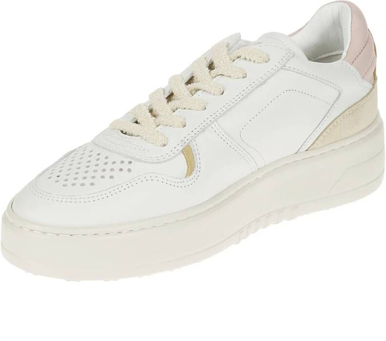 Copenhagen Shoes Witte Leren Sneaker met Ronde Neus White Dames