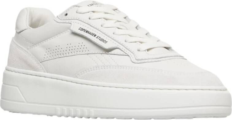 Copenhagen Shoes Witte Leren Sneakers Elegant Geperforeerd Ontwerp White Dames