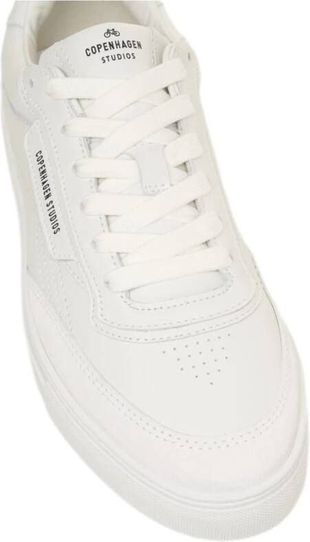 Copenhagen Shoes Witte Leren Sneakers met Stiksel White Heren