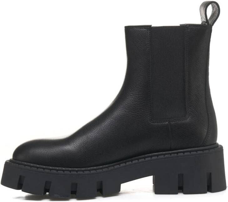Copenhagen Shoes Zwarte Leren Chelsea Enkellaarzen Black Dames