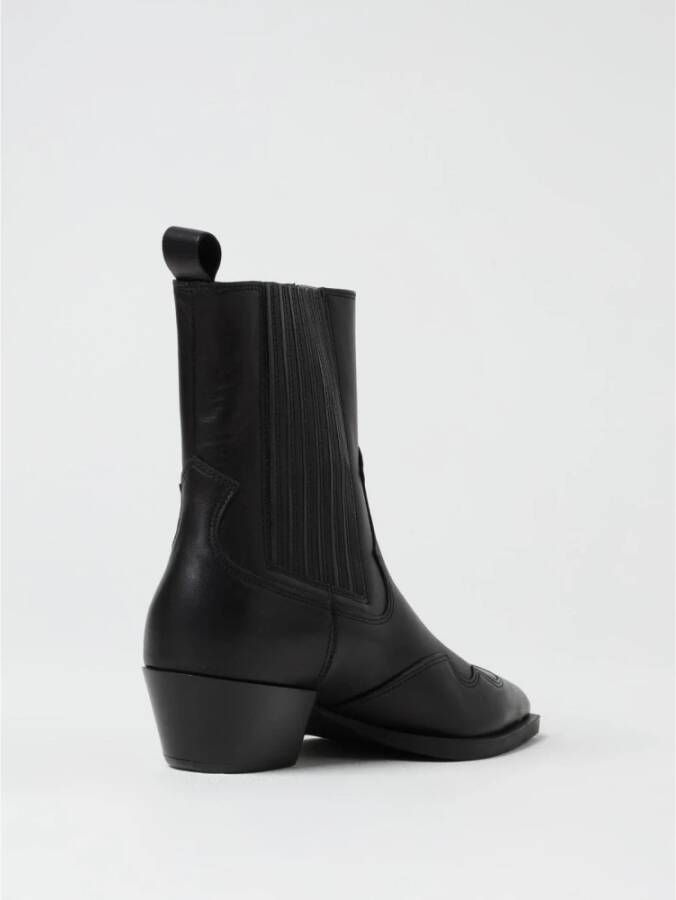 Copenhagen Shoes Zwarte Leren Enkellaarsjes