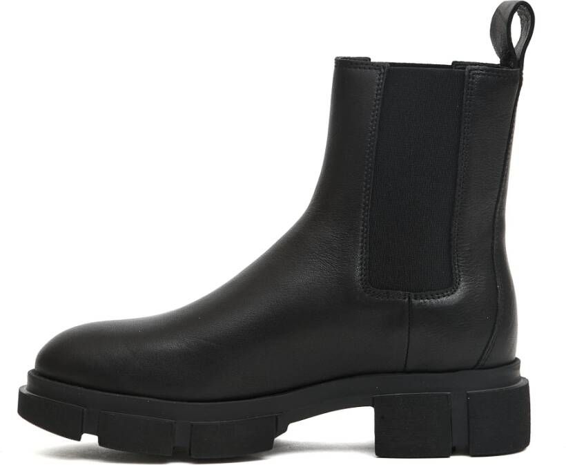 Copenhagen Shoes Zwarte Leren Enkellaarzen Stijlvol Model