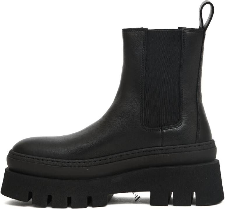 Copenhagen Shoes Zwarte Leren Hoge Sneakers
