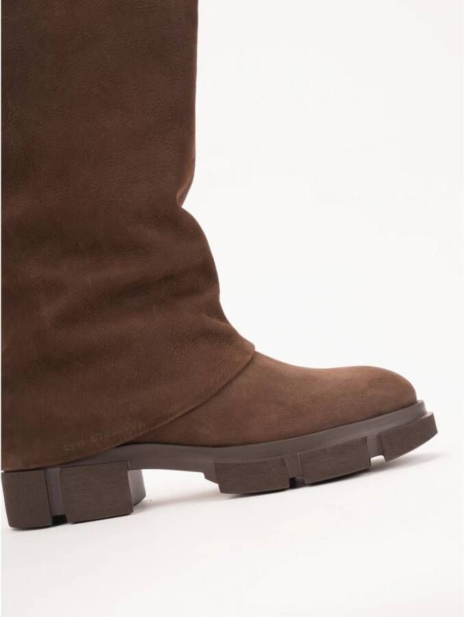 Copenhagen Studios Bruine Nabuc Platte Schoenen